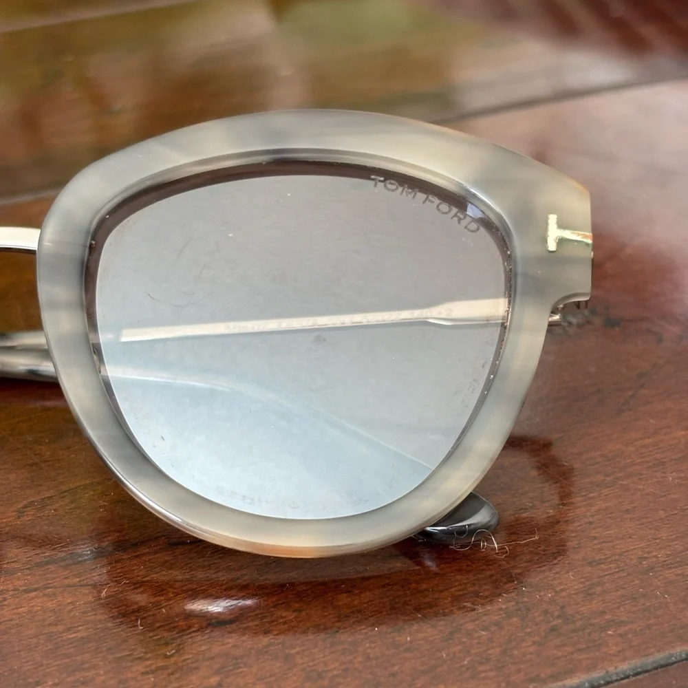 Tom Ford TF574 55G 52mm MIA-02 Grey Marble-Brown Gradient Women's Sunglasses